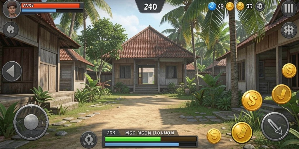 Tampilan awal permainan dengan menu yang intuitif.