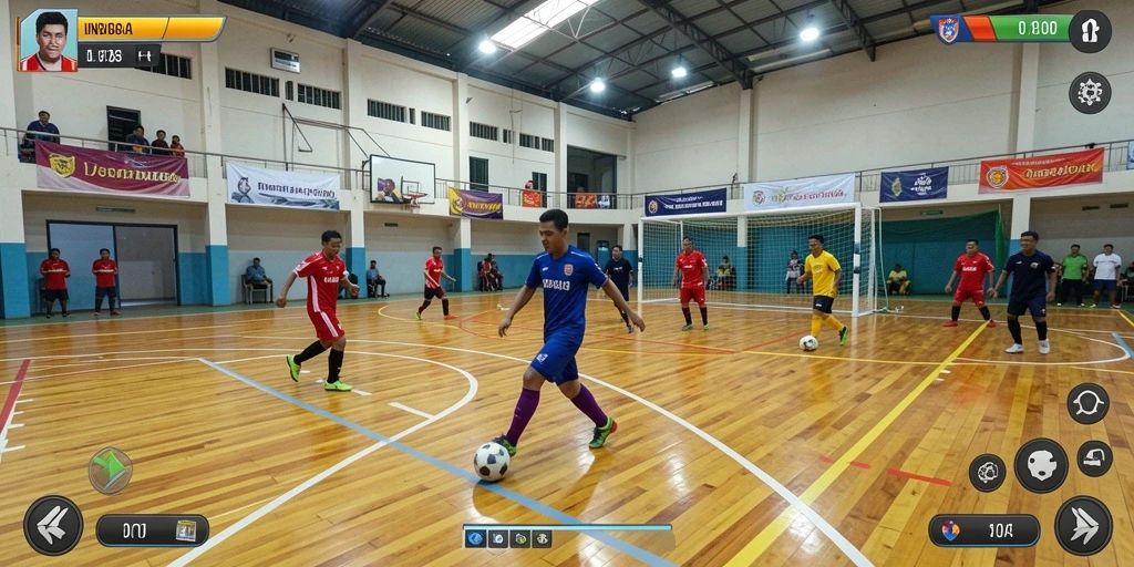 Tangkapan layar menunjukkan karakter utama dalam aksi.