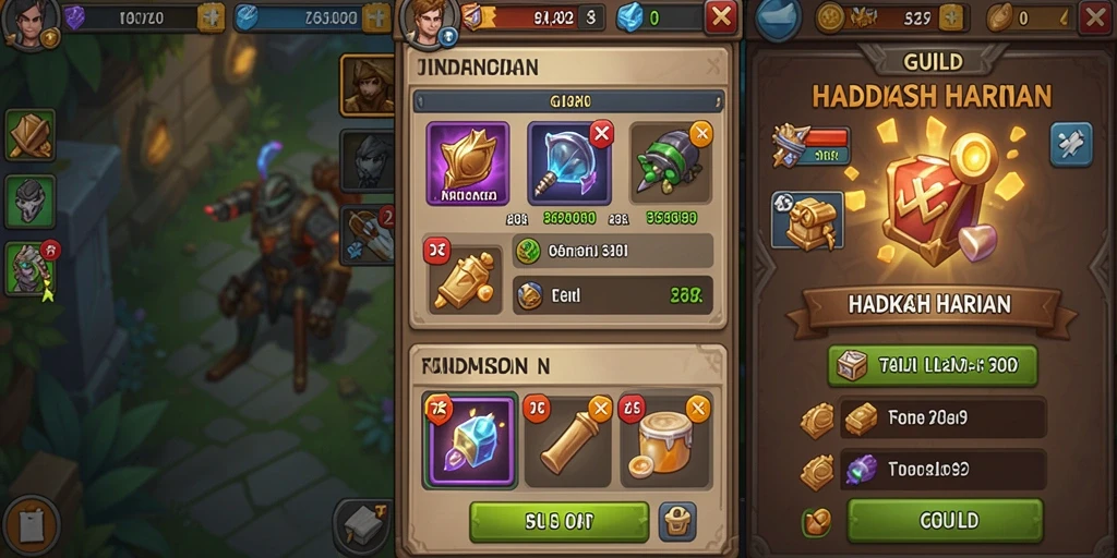 Tampilkan petualangan seru dalam game.