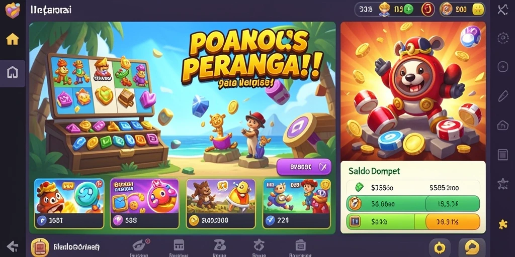 Screenshot menunjukkan tampilan permainan slot dengan grafis menawan.