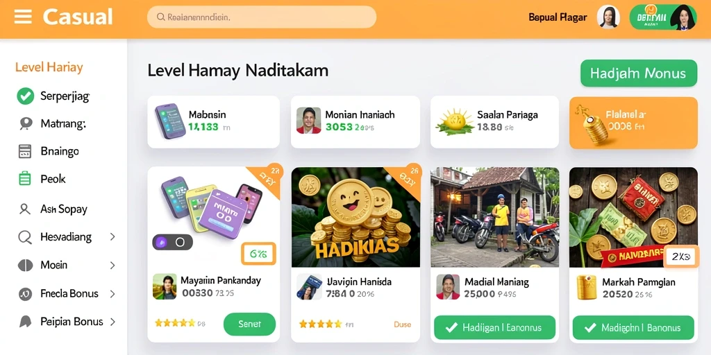 Tampilan menu utama yang mudah dinavigasi.
