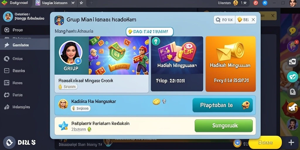 Tampilan antarmuka pengguna yang menarik dan informatif.